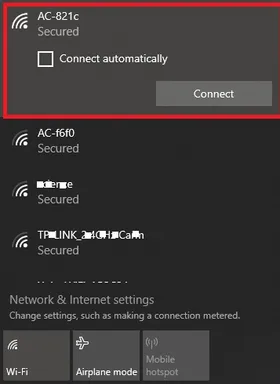 Scan for WiFi on your smart device.