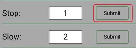 Enter your new slow and stop setpoints.